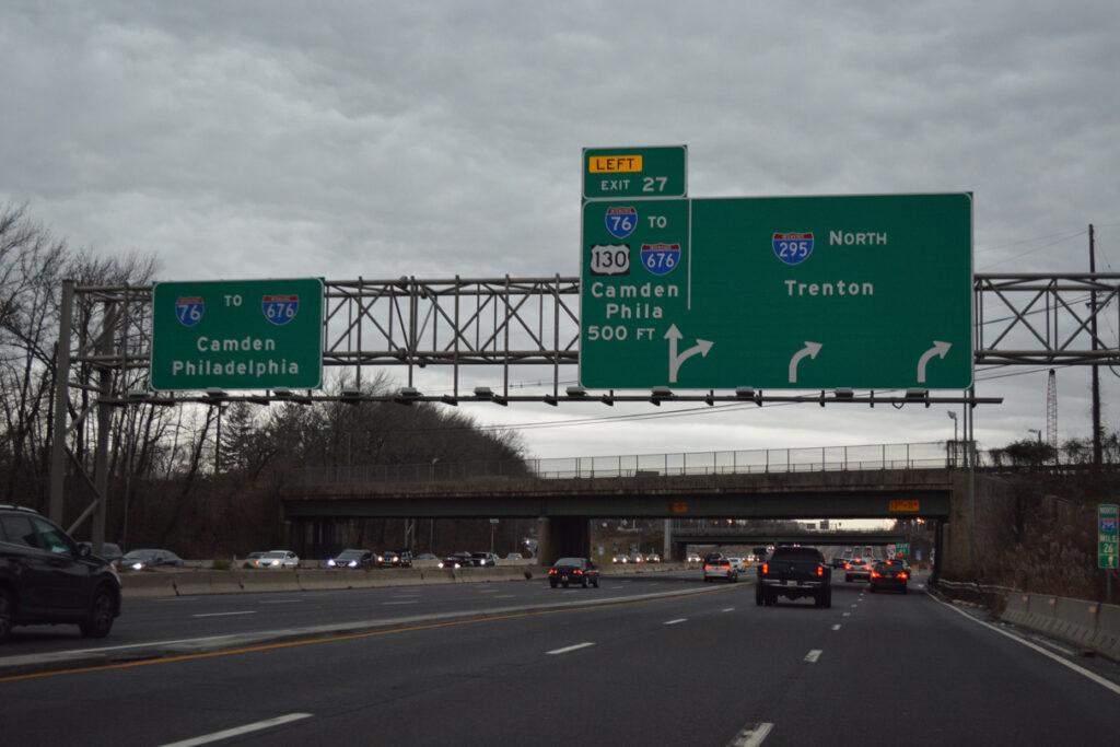 Variable speed limit signs on I-76 in Philadelphia improving road safety